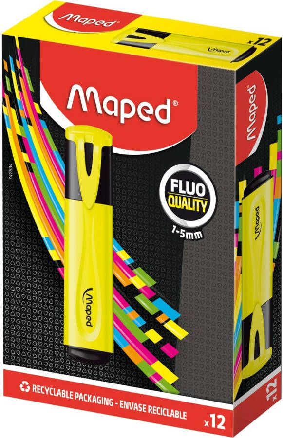 Maped markeerstift Fluo&apos;Peps Classic geel