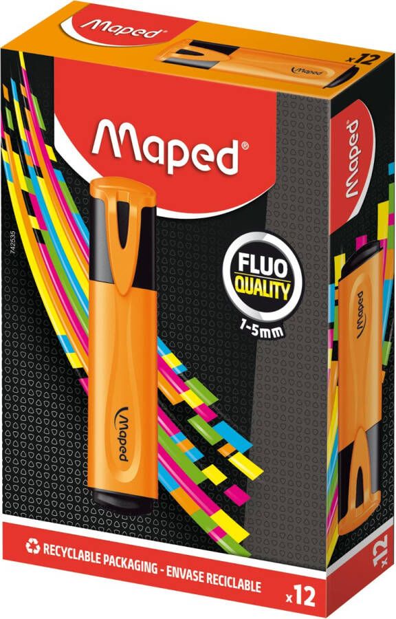 Maped markeerstift Fluo&apos;Peps Classic oranje