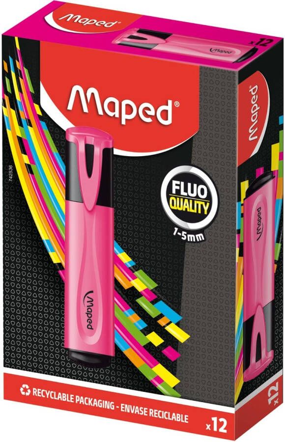 Maped markeerstift Fluo&apos;Peps Classic roze