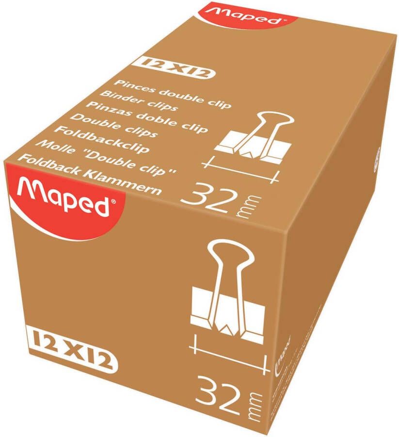 Maped Office Maped foldbackclip 32 mm zwart doos van 12 stuks