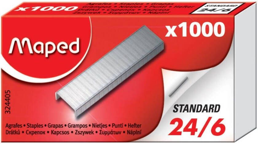 Maped Office Maped nietjes 24 6 doos van 1.000 nietjes