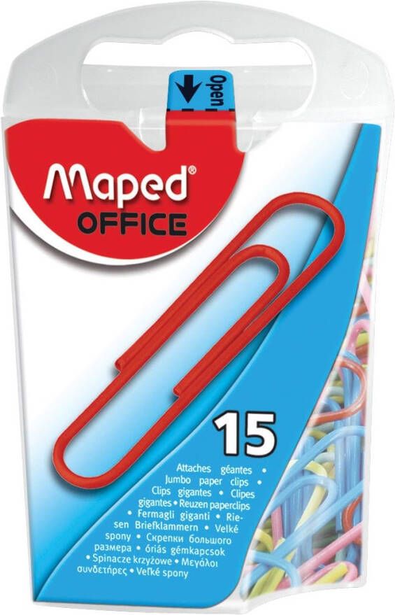 Maped Paperclips groot kleur 15st