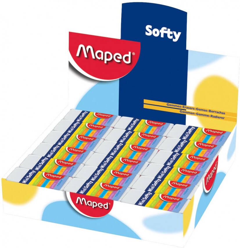Maped potloodgom Softy mini formaat doos van 36 stuks