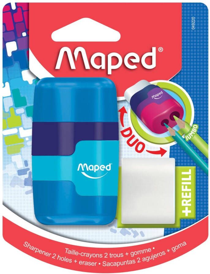Maped potloodslijper + gom Connect Soft Touch op blister