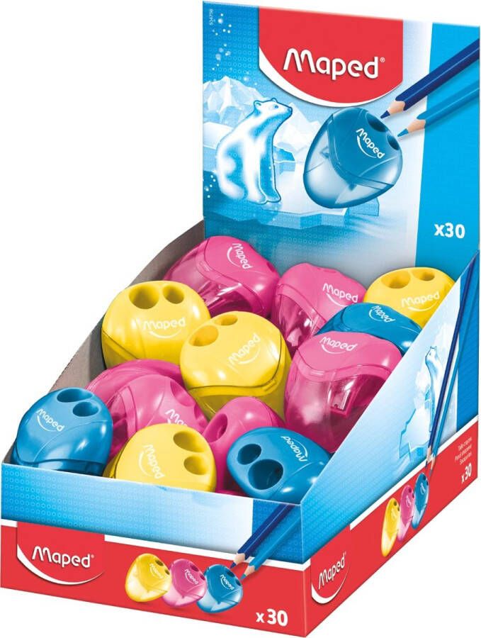 Maped Puntenslijper Igloo 2gaats displayá 30 stuks assorti