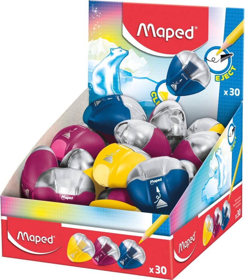 Maped potloodslijper I-Gloo Eject 1-gaats geassorteerde kleuren