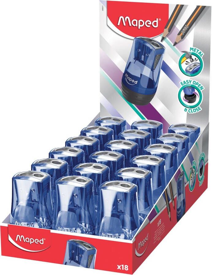 Maped Potloodslijper Tonic Metal 2-gaats doos van 18 stuks
