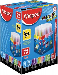 Maped Viltstift Color&apos;Peps 72 stiften in een kartonnen doos (classpack)