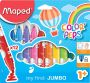 Maped viltstift Color'Peps Jumbo Early Age etui van 12 stuks in geassorteerde kleuren - Thumbnail 1