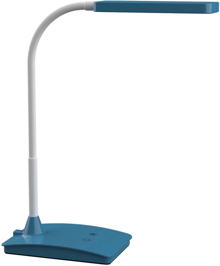 Maul bureaulamp LED Pearly op voet color vario dimbaar atlantic blue