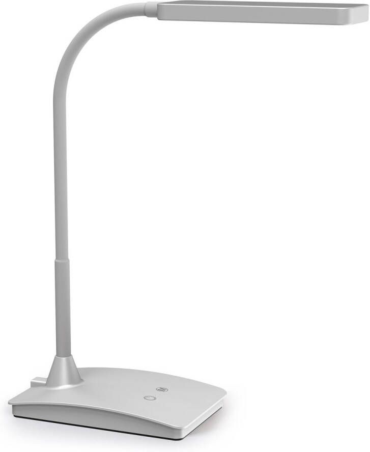Maul pearly bureaulamp LED op voet color vario dimbaar zilver