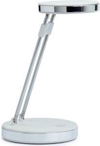 Maul bureaulamp LED Puck op voet verschuifbaar in hoogte daglihct wit licht wit