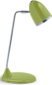 Maul bureaulamp spaarlamp Starlet warmwit licht op voet groen