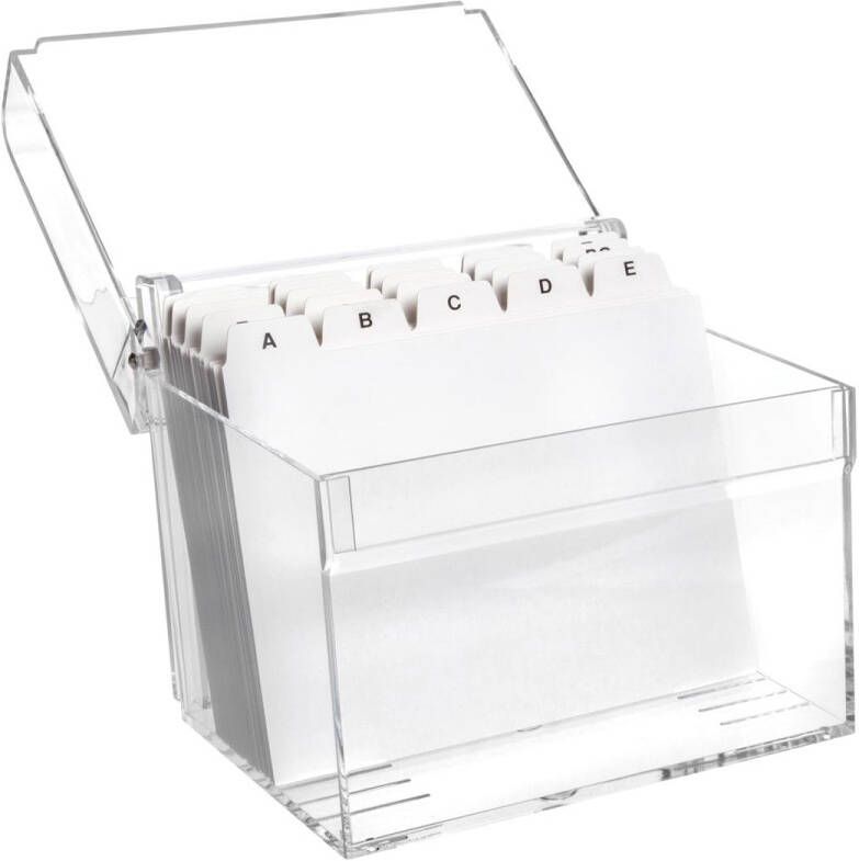Maul Kaartenbak A6 + index acryl glashelder incl. 100 kaarten