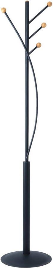 Maul kapstok Aura metaal hoogte 180cm 4 ophanghaken zwart RAL9004