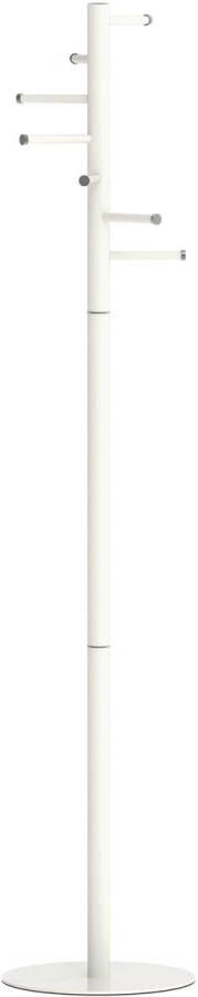 Maul kapstok Caurus metaal hoogte 177 cm 7 ophangrails wit RAL9010
