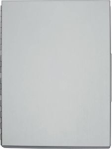 Maul klembordkoffer aluminium Assist A4 staand draait linksom open (zijkant)