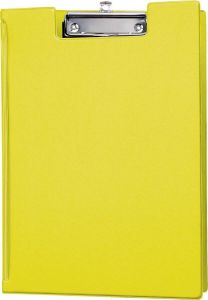 Maul klembordmap met insteek binnenzijde pvc A4 staand geel
