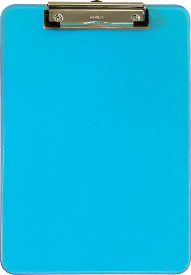 Maul klemplaat Neon hard kunststof A4 staand blauw transparant