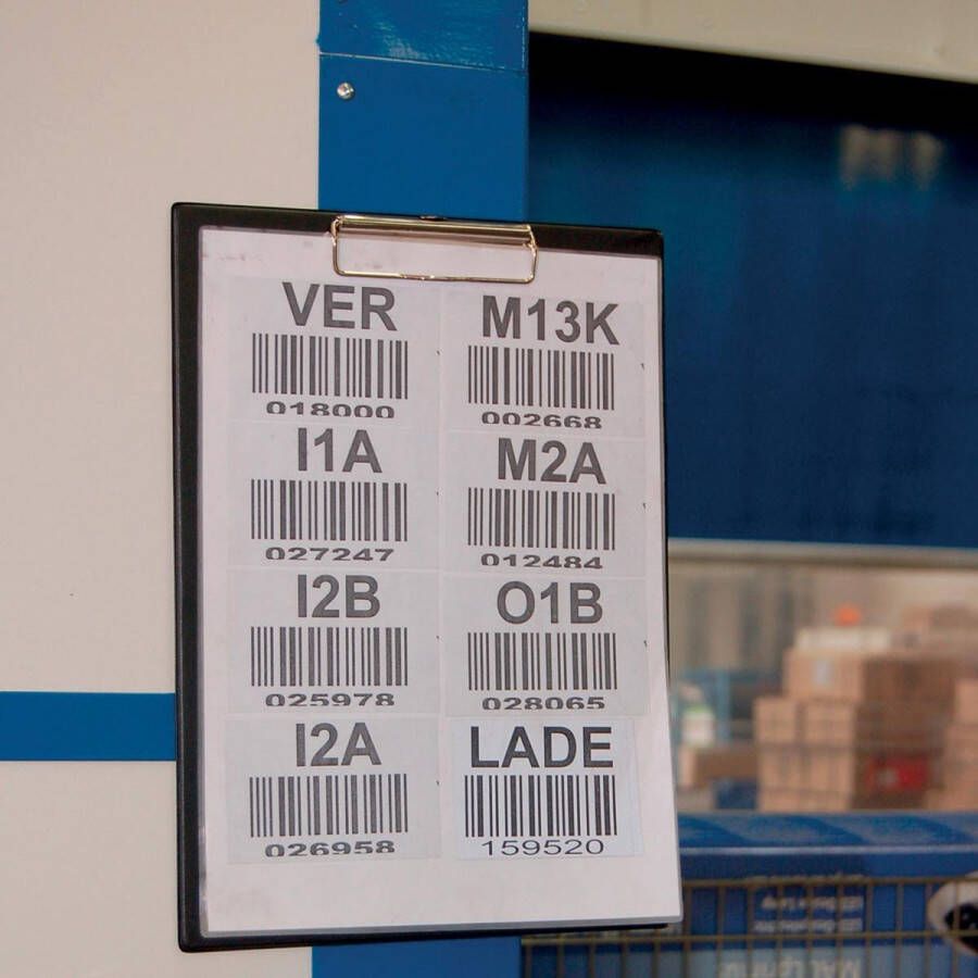 Maul klemplaat pvc met 2 magneten op de achterzijde A4 staand zwart