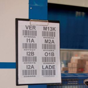 Maul klemplaat pvc met 2 magneten op de achterzijde A4 staand zwart