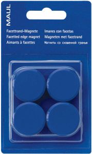 Maul magneet Solid 32mm trekkracht 1kg blister 4 blauw