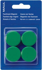 Maul magneet Solid 32mm trekkracht 1kg blister 4 groen