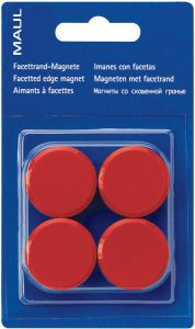 Maul magneet Solid 32mm trekkracht 2.5kg blister 2 rood