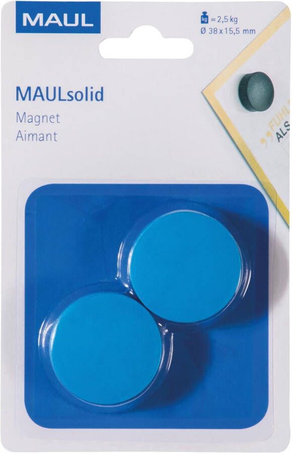 Maul magneet Solid 38 mm trekkracht 2 5 kg blister van 2 stuks blauw - Foto 2