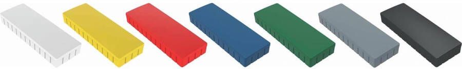 Maul magneet Solid rechthoek 54x19 mm trekkracht 1 kg doos van 10 stuks assorti