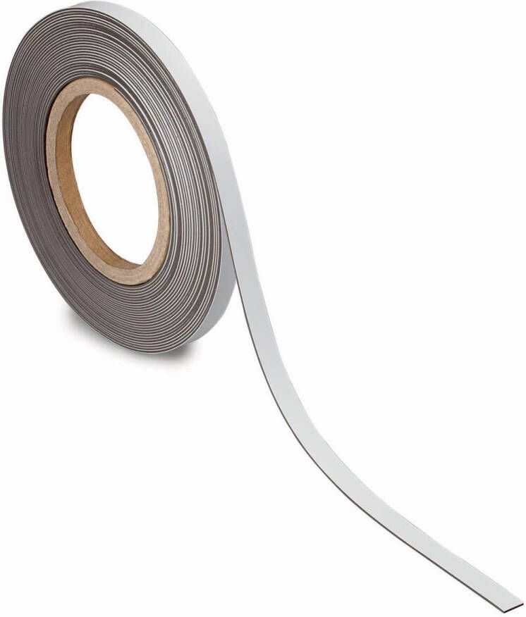 Maul magnetisch etiketband beschrijf- en wisbaar 10mtx10mm wit