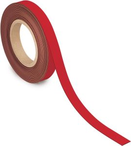 Maul magnetisch etiketband beschrijf- en wisbaar 10mtx20mm rood