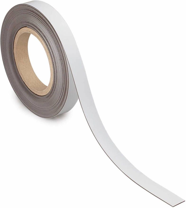 Maul magnetisch etiketband beschrijf- en wisbaar 10mtx20mm wit