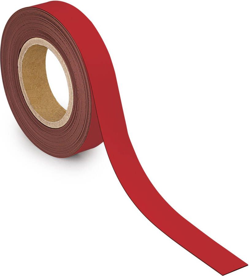 Maul magnetisch etiketband beschrijf- en wisbaar 10mtx30mm rood