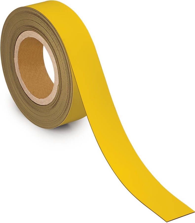 Maul magnetisch etiketband beschrijf- en wisbaar 10mtx40mm geel
