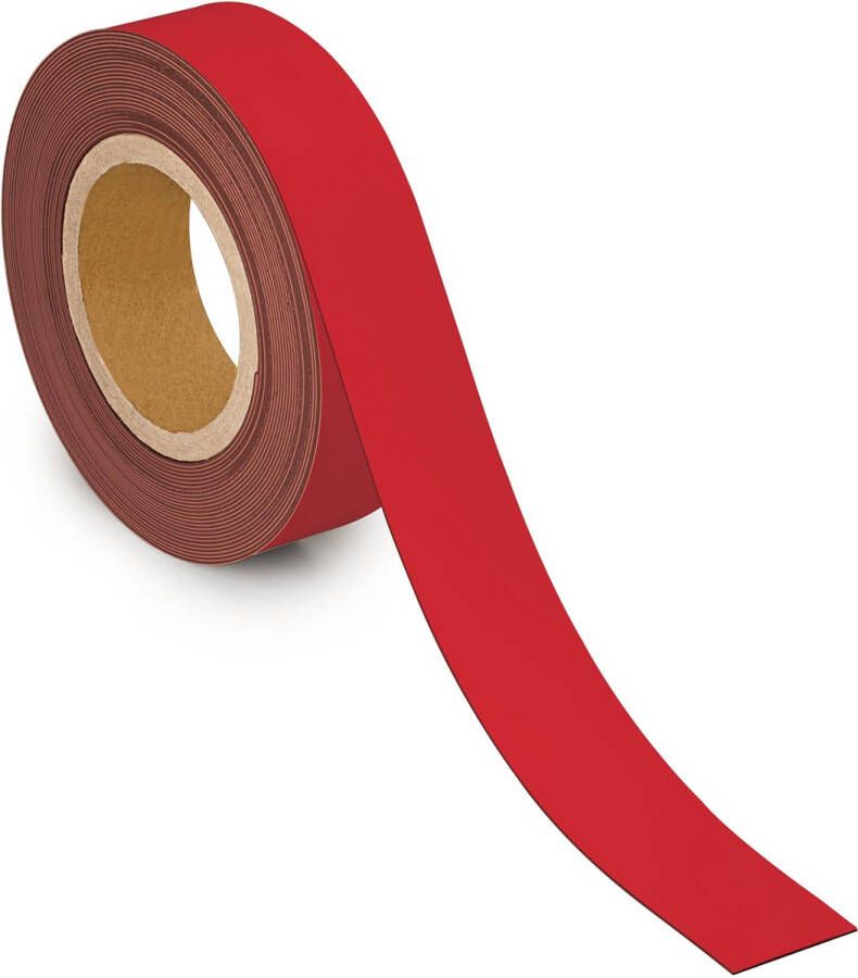 Maul magnetisch etiketband beschrijf- en wisbaar 10mtx40mm rood