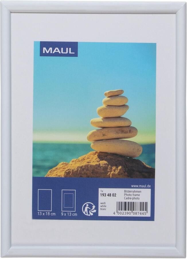 Maul art fotolijst kunststof frame ft 13 x 18 cm wit