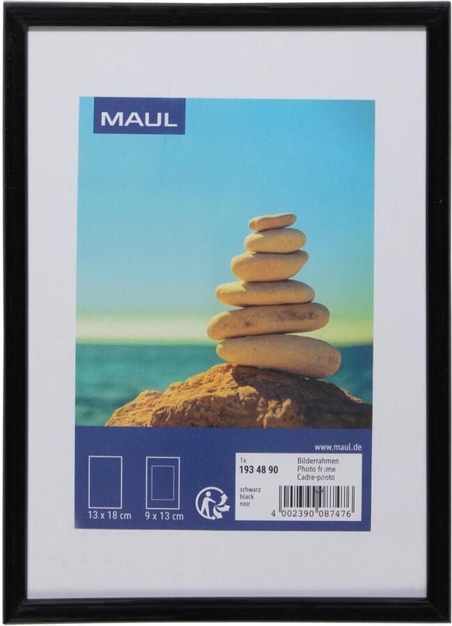 Maul art fotolijst kunststof frame ft 13 x 18 cm zwart
