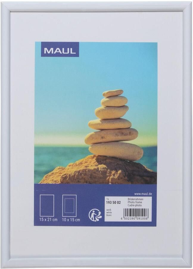 Maul art fotolijst kunststof frame ft 15 x 21 cm wit