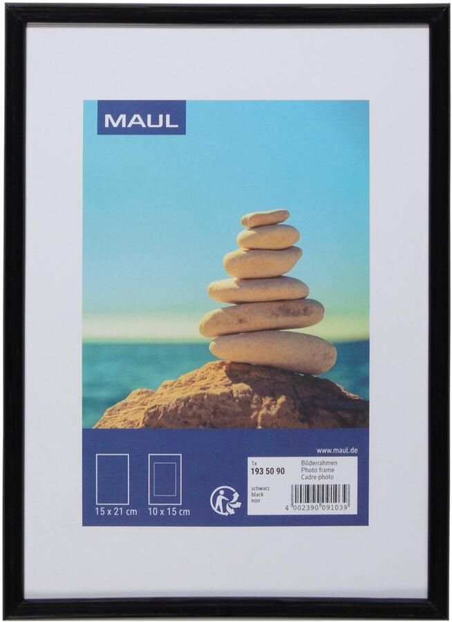 Maul art fotolijst kunststof frame ft 15 x 21 cm zwart