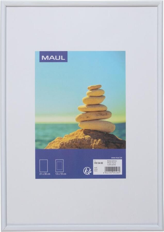 Maul art fotolijst kunststof frame ft 21 x 30 cm wit