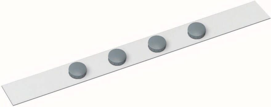 Maul metaalstrip Standaard lijst zelfklevend 100X5cm incl. 4 magneten wit