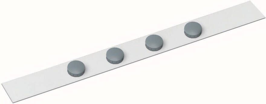Maul metaalstrip Standaard lijst zelfklevend 100X5cm incl. 4 magneten wit