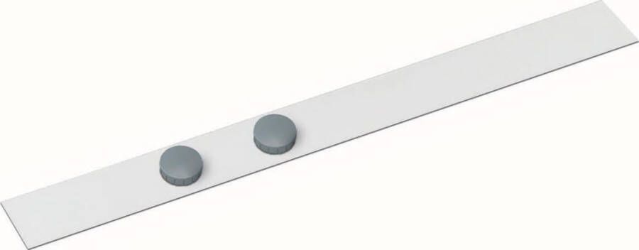Maul metaalstrip Standaard lijst zelfklevend 50X5cm incl. 2 magneten wit