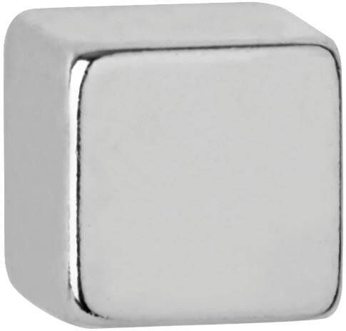 Maul neodymium kubusmagneet ft 7 x 7 x 7 mm trekkracht 1 6 kg zilver blister van 10 stuks