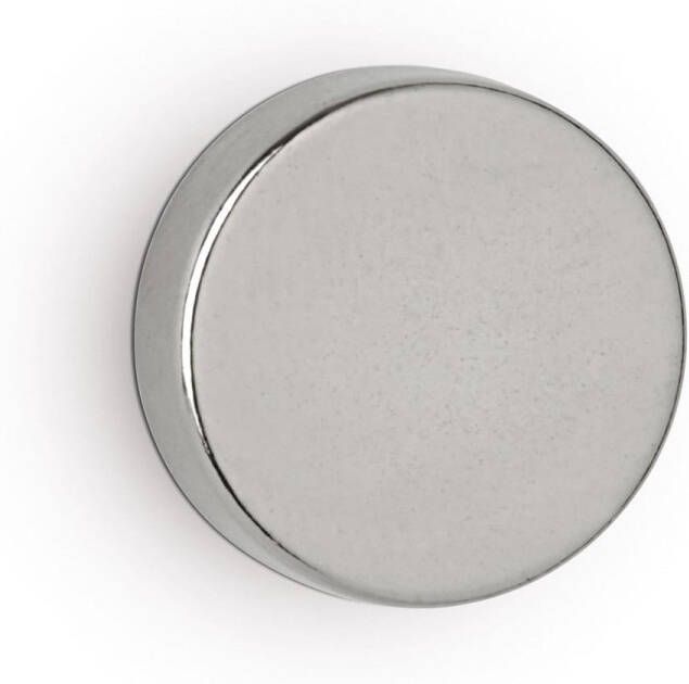 Maul neodymium schijfmagneet ft 15 x 5 mm trekkracht 4 5 kg zilver blister van 4 stuks
