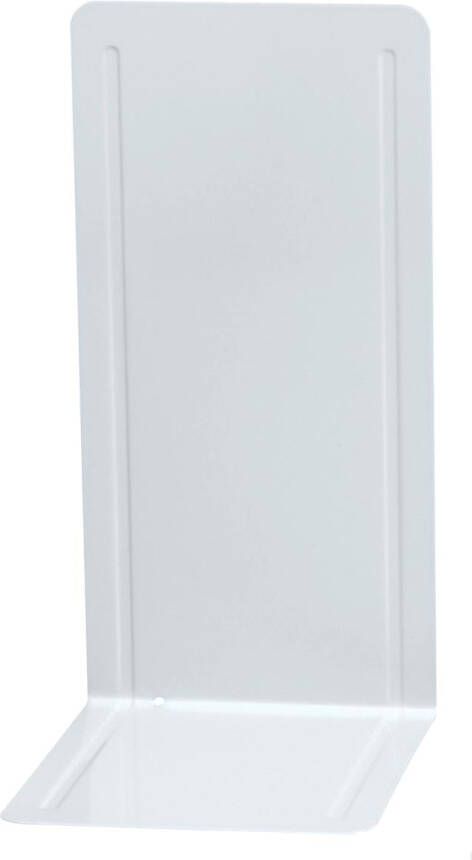 Maul ordner- boekensteun metaal 24X12x24cm set van 2 stuks wit