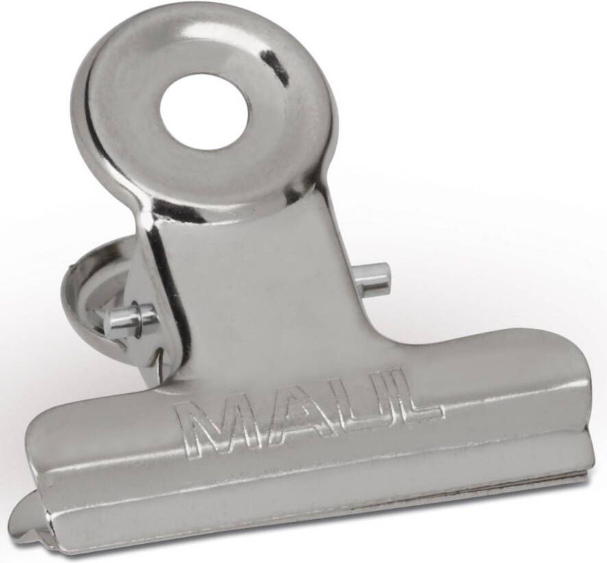 MAUL Papierklem Bulldog 30mm capaciteit 10mm zilver 10 stuks