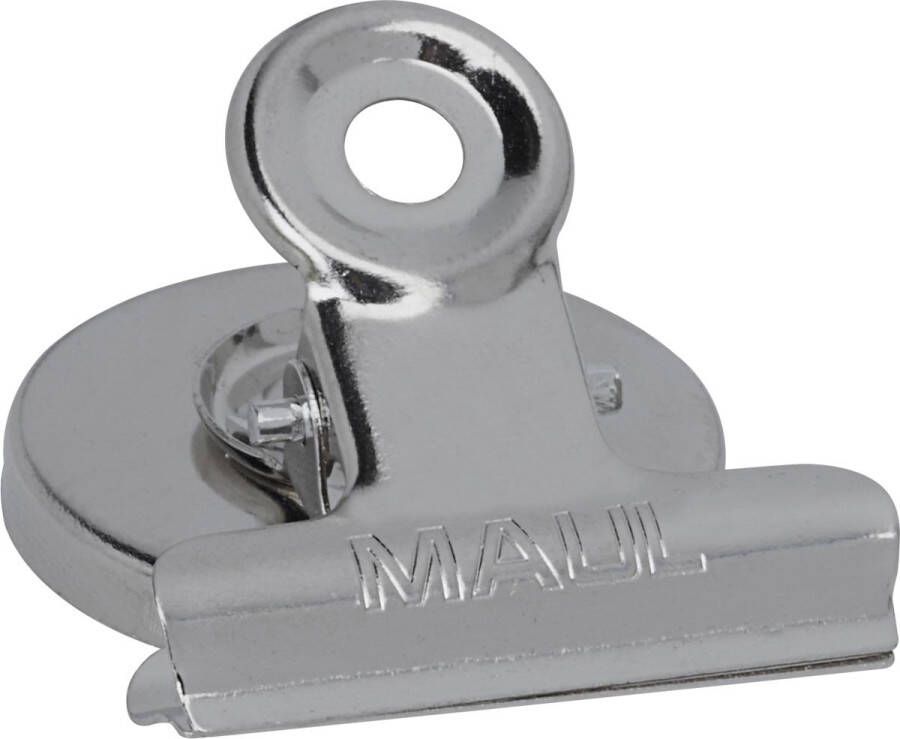 Maul papierklem bulldogclip magnetisch 40mm blister 2 verchroomd