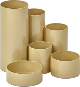 Maul pennenbak Tubo wit 6 vaks Ø15x12.5cm zand